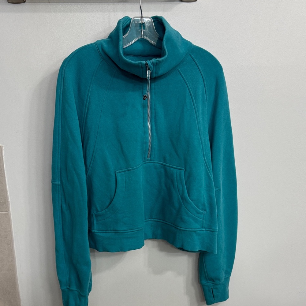 Lululemon Scuba Cropped Funnel Neck Half Zip